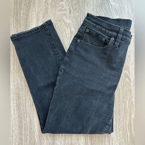 J. Crew Jeans Womens 28P Black Essential Straight Ankle Denim Minimalist Neutral - Picture 3 of 6